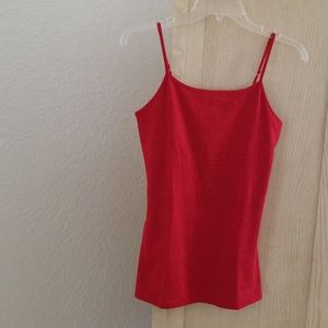 Juniors Express brand red tank style with shimmer
